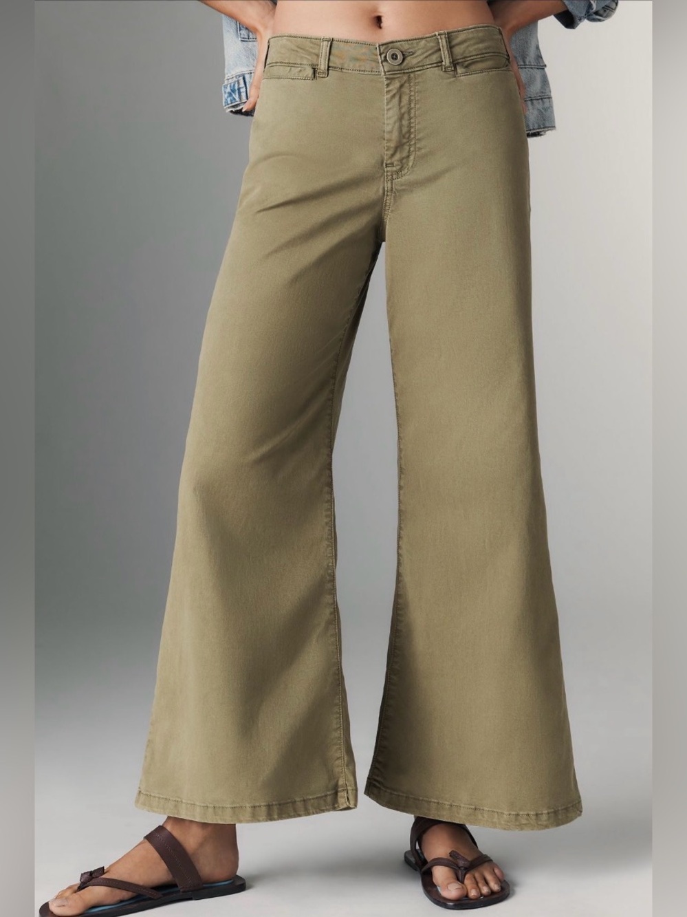 ✨ Anthropologie Crop Wide-Leg Pants Sz 33